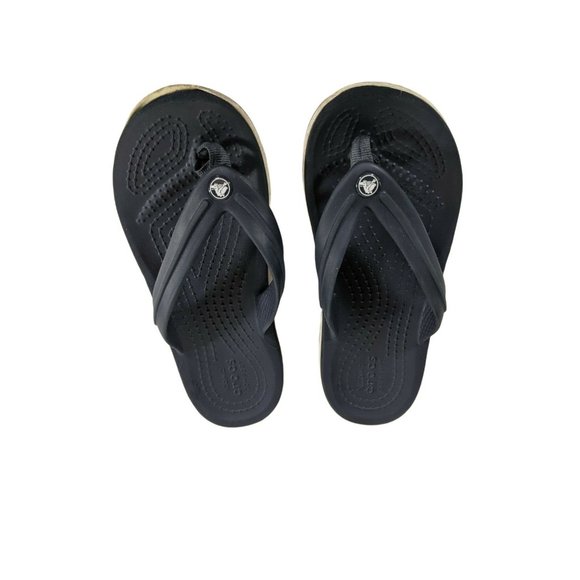 Kids Unisex Croc Crocband Casual Flip Flop Sandal Slides Navy Relaxed Fit Sz 12 - Picture 1 of 6
